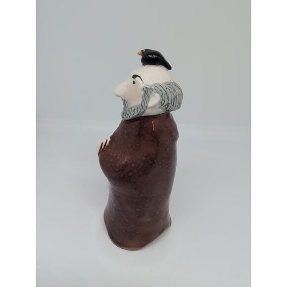 Vintage Stuart Bass Pie Bird Vent/Funnel * Monk /Bald Man * signed ENGLAND - Picture 2 of 6